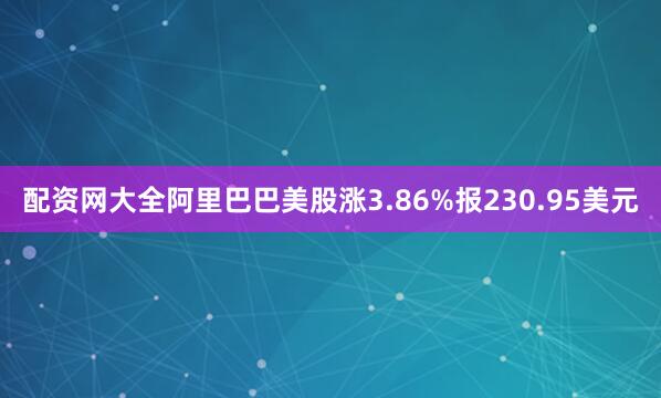配资网大全阿里巴巴美股涨3.86%报230.95美元